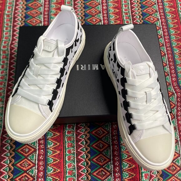 Amiri Shoes - AMIRI Stars Court Low Black White